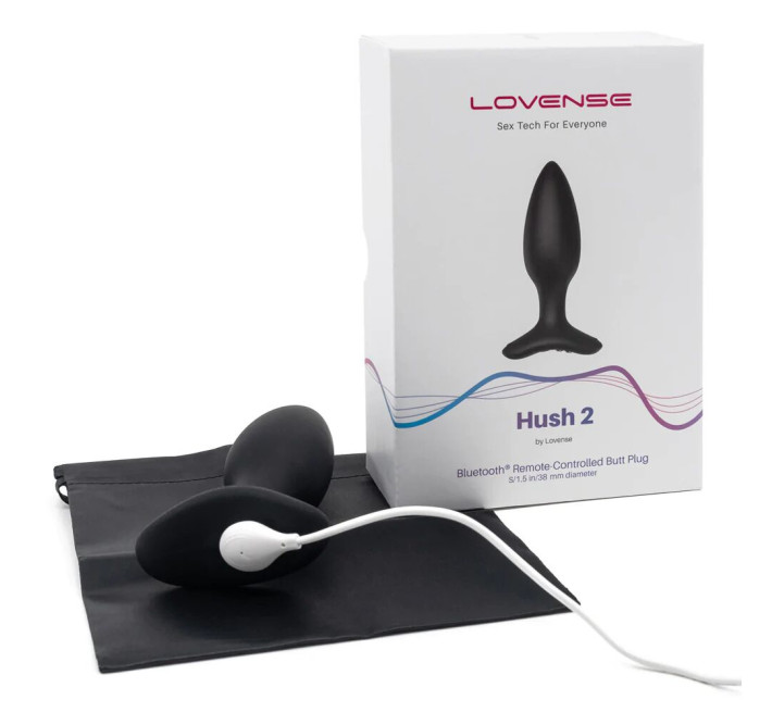 Анальная смарт-вибропробка Lovense Hush 2, размер S