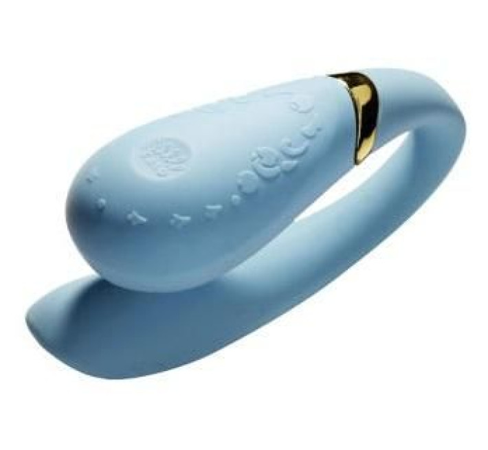 Вибромассажер для пар с функцией управления со смартфона Zalo Fanfan Set Голубой