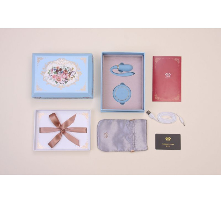 Вибромассажер для пар с функцией управления со смартфона Zalo Fanfan Set Голубой