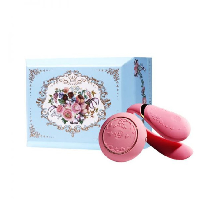 Вибромассажер для пар с функцией управления со смартфона Zalo Fanfan Set Розовый