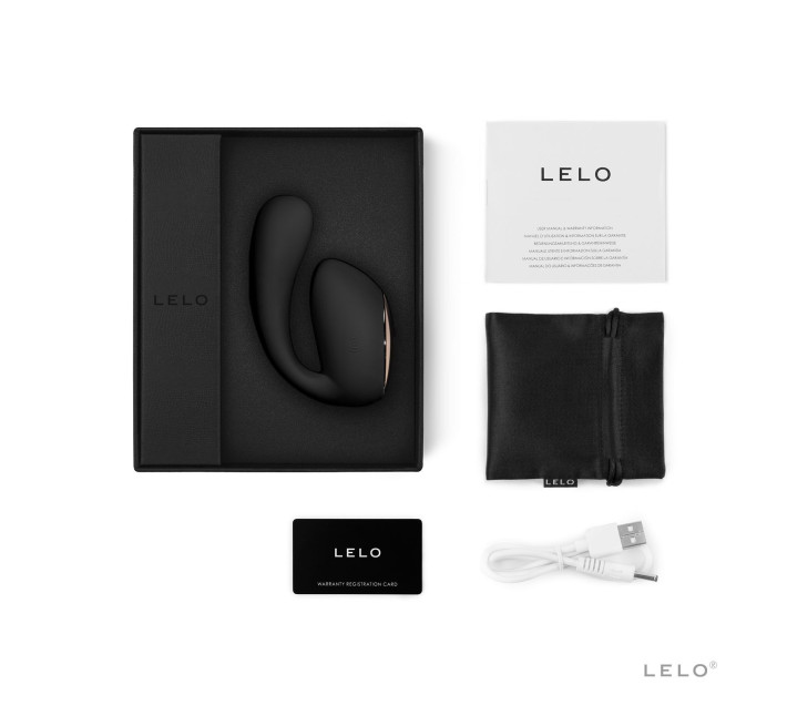 Смарт-вибратор LELO Ida Wave Black, вагинально-клиторальный, технология WaveMotion, 2 мотора