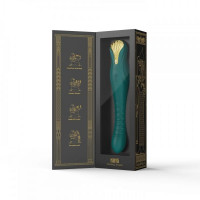 Вібромасажер з фрикціями та керуванням зі смартфона Zalo King Зелений