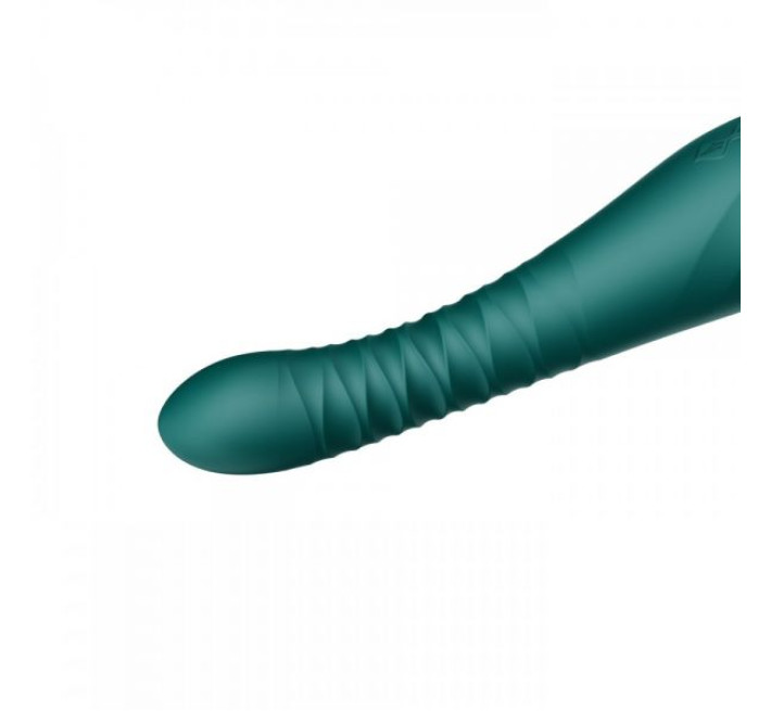 Вібромасажер з фрикціями та керуванням зі смартфона Zalo King Зелений