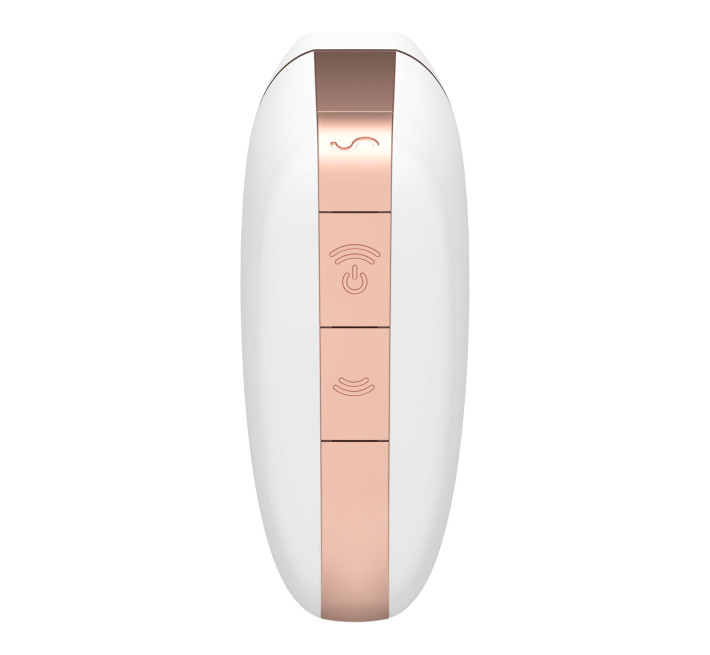 Вакуумный клиторальный стимулятор Satisfyer Love Triangle Белый с управлением через интернет