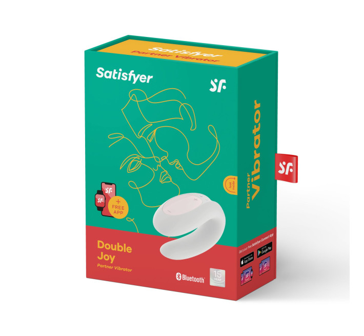 Смарт-вібратор для пар Satisfyer Double Joy Білий із широким кліторальним стимулятором