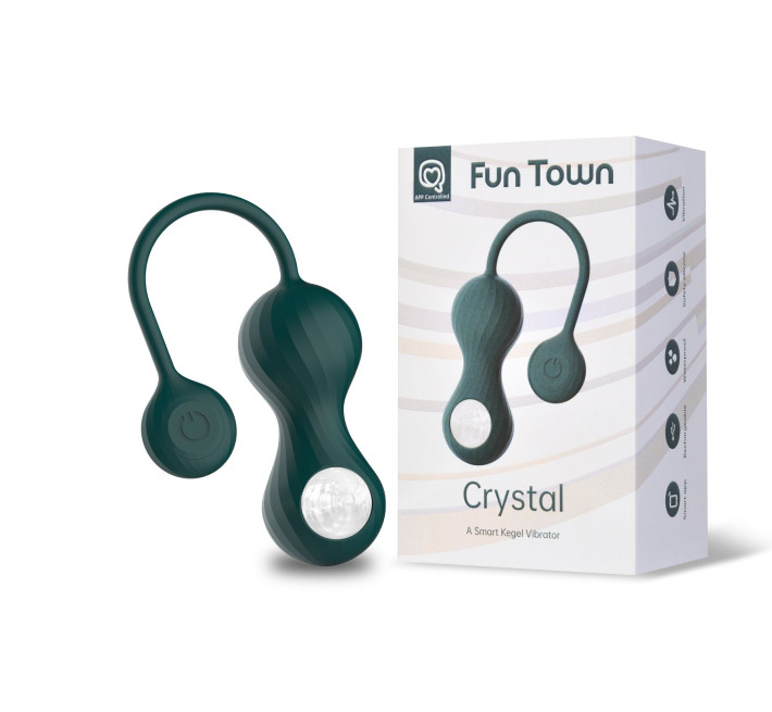 Вагинальные смарт-шарики с вибрацией Magic Motion Fun Town Crystal