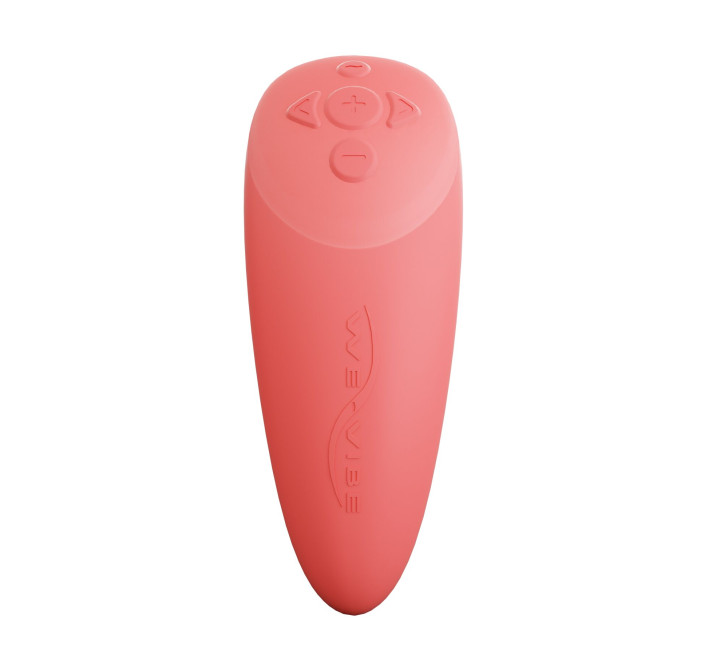 Смарт-вибратор для пар We-Vibe Chorus Crave Coral, сенсорное управление вибрациями сжатием пульта