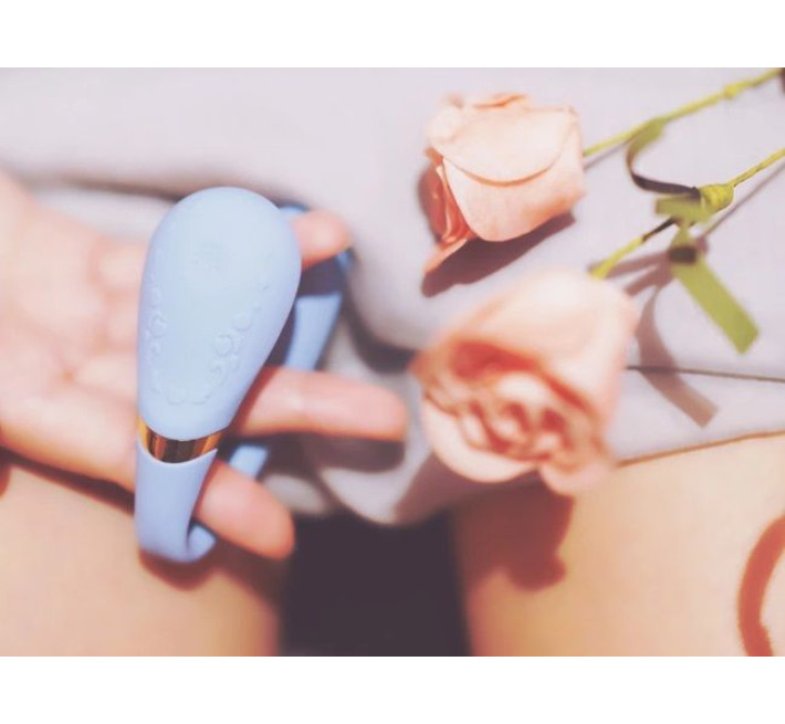 Вібромасажер з функцією керування зі смартфона Zalo Fanfan Блакитний