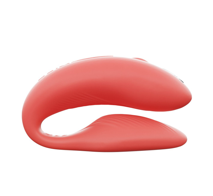 Смарт-вибратор для пар We-Vibe Chorus Crave Coral, сенсорное управление вибрациями сжатием пульта