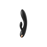 Смарт вібратор-кролик із подвійним відростком Satisfyer Double Flex Black Смарт вібратор-кролик із подвійним відростком Satisfyer Double Flex Black