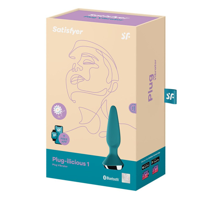 Анальна смарт-вібропробка Satisfyer Plug-ilicious 1 Бірюзова