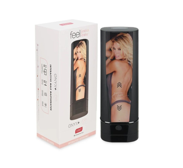 Мастурбатор Kiiroo Onyx+ Jessica Drake, 10 сжимающихся колец, не надо двигать, теледильдоника