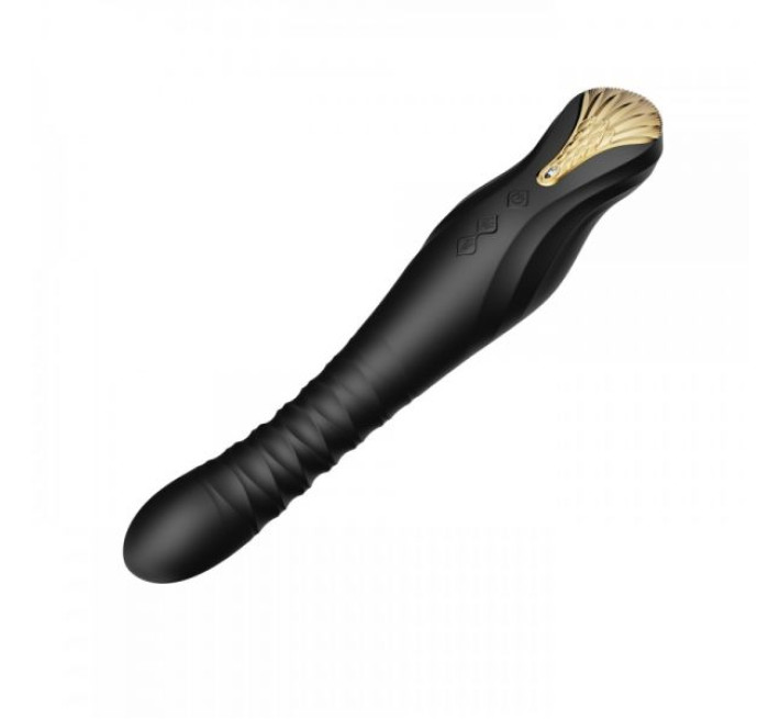 Вибромассажер с фрикциями и управлением со смартфона Zalo King Черный