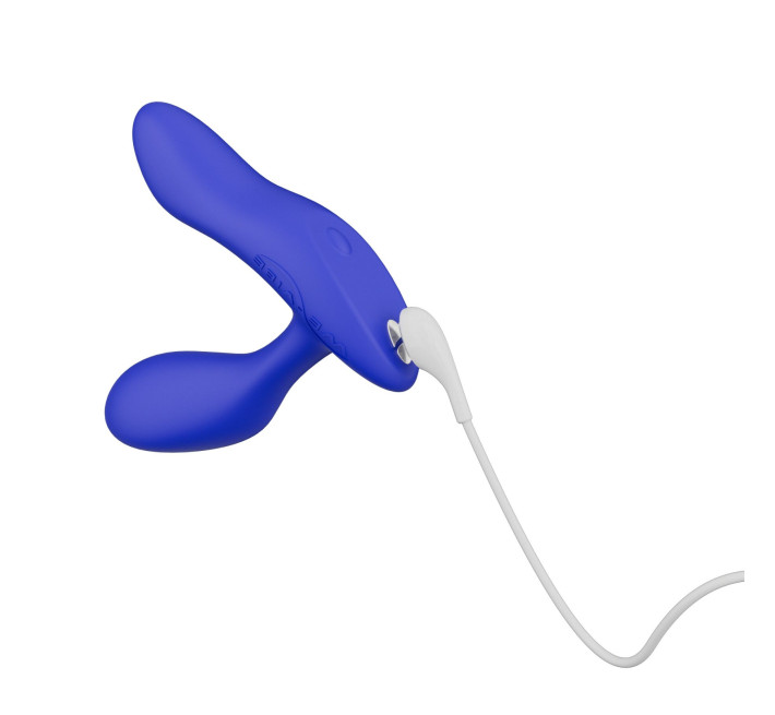 Смарт-вибромассажер простаты We-Vibe Vector+ ROYAL BLUE, пульт ДУ, регулируемый угол наклона