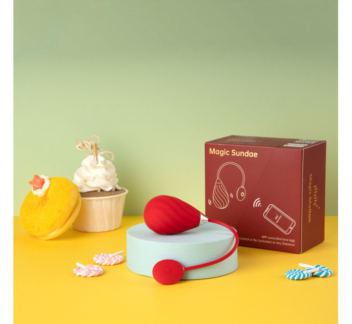 Смарт-виброяйцо Magic Motion Sundae Красное