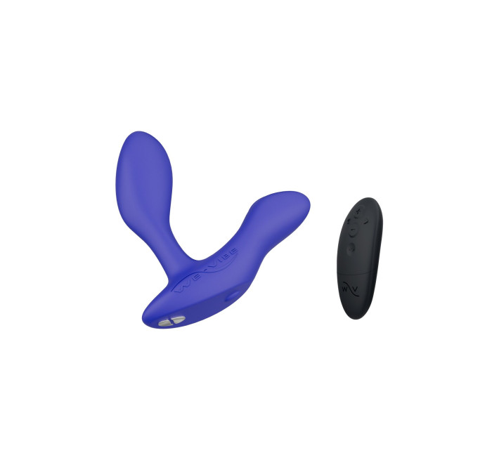Смарт-вибромассажер простаты We-Vibe Vector+ ROYAL BLUE, пульт ДУ, регулируемый угол наклона