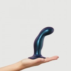 Дилдо Strap-On-Me DILDO PLUG SNAKY METALLIC BLUE, розмір M