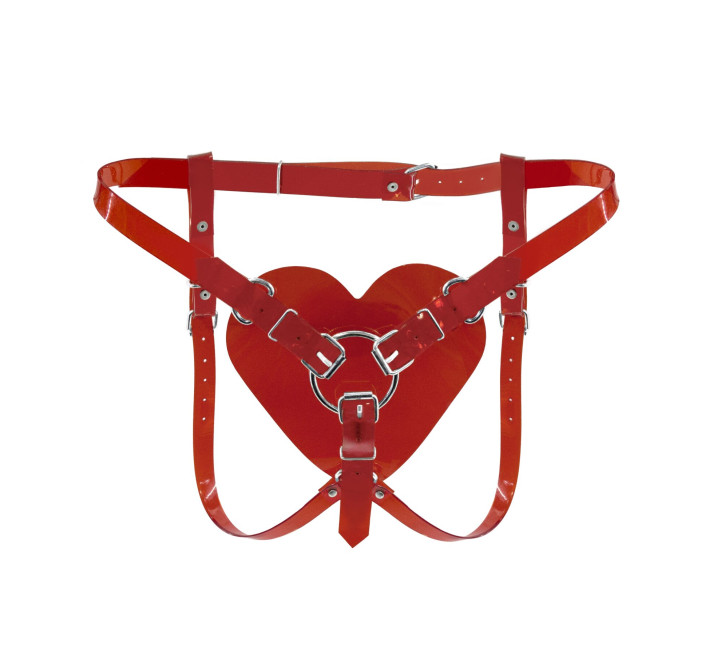 Трусики Серце для страпону Feral Feelings - Hearts Strap-on Belt Red
