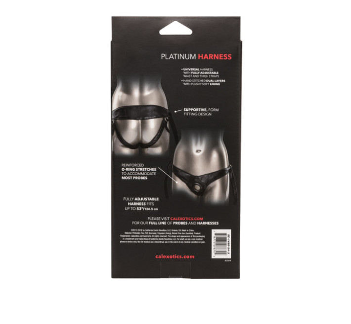 Трусики для страпона California Exotic Universal Love Rider Platinum Harness, кожзам, черные