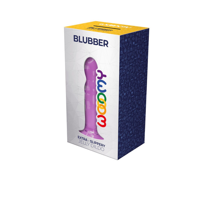 Дилдо Wooomy Blubber, з присоскою, сумісний з трусиками для страпона, довжина 16 см, діаметр 3,5 см