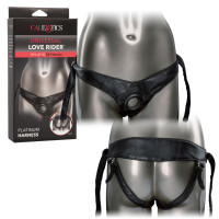 Трусики для страпона California Exotic Universal Love Rider Platinum Harness, кожзам, черные