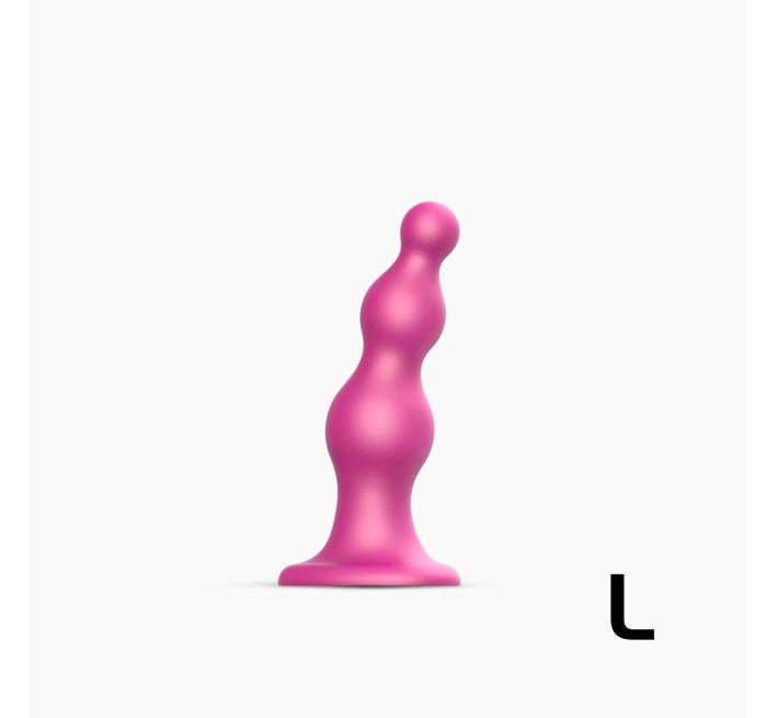 Насадка для страпона Strap-On-Me Dildo Plug Beads Framboise Metallic L