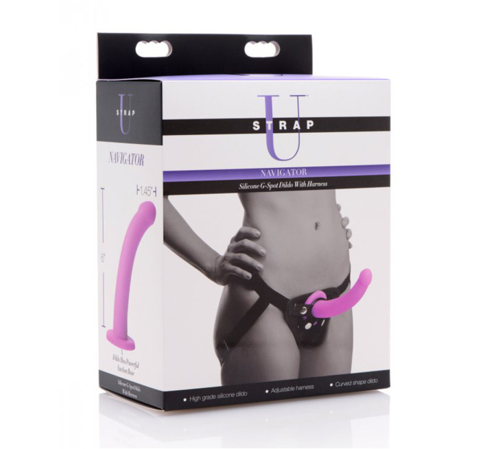 Страпон з кільцевим кріпленням Strap U Navigator фіолетовий