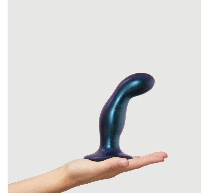 Дилдо Strap-On-Me DILDO PLUG SNAKY METALLIC BLUE, розмір M