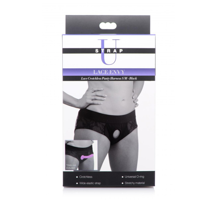 Труси для страпону з вільним доступом Strap U Lace Envy розмір S/M