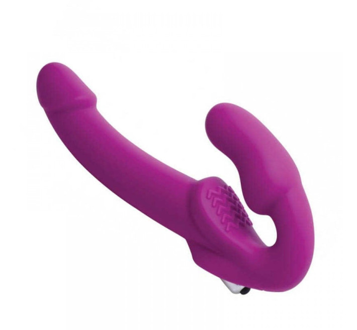 Безремневой страпон с вибрацией Strap U Evoke фиолетовый