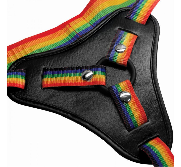 Трусики для страпона радужные Strap U Take the Rainbow Universal