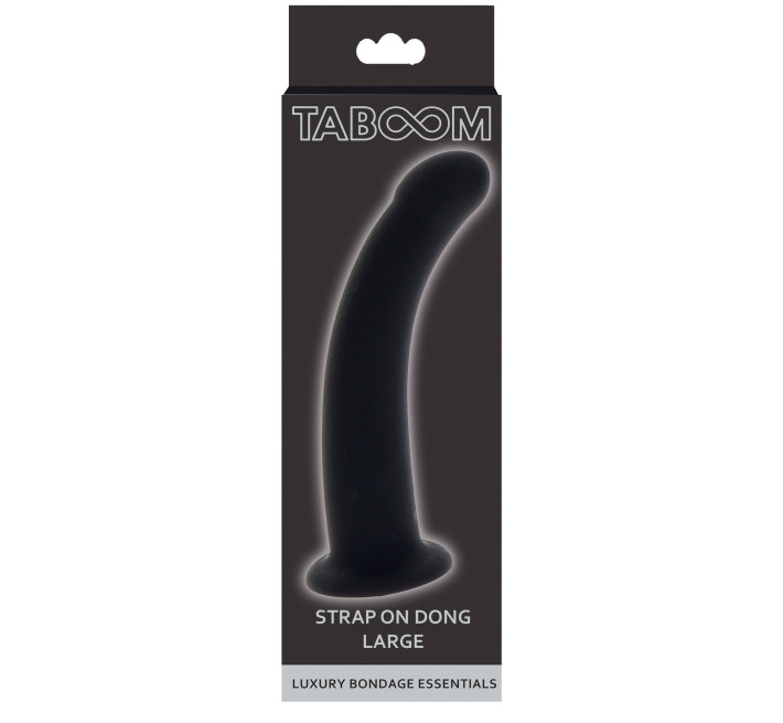 Фаллоимитатор страпон Taboom Strap-On Dong Large черного цвета, 16 см х 3.8 см