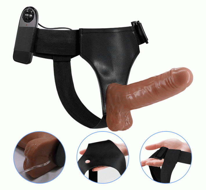 Страпон LyBaile Ultra Vibrating Realdeal Penis Strap On 6.2