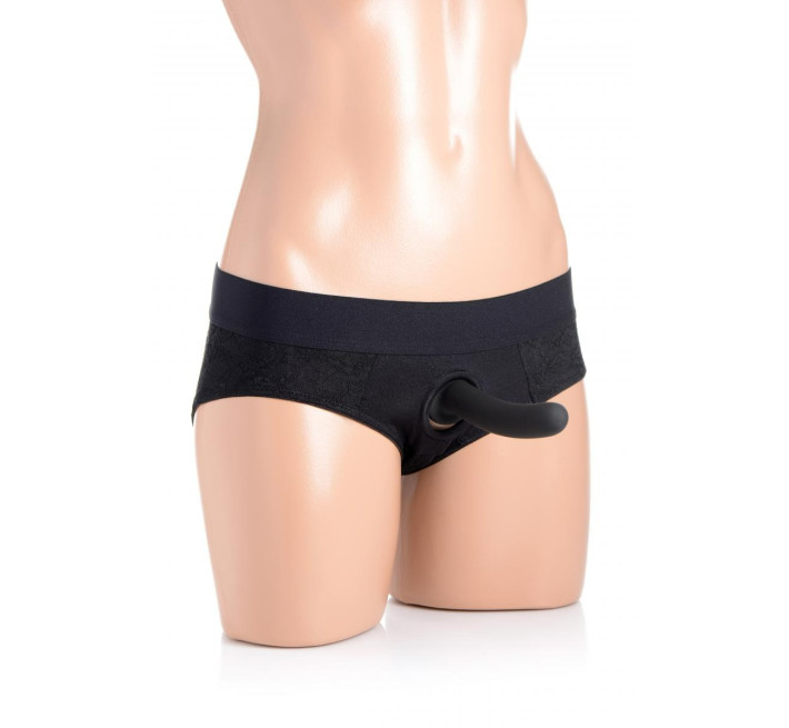 Труси для страпону з вільним доступом Strap U Lace Envy розмір L/XL