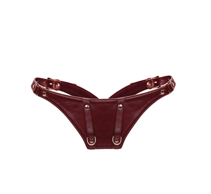 Трусики для вібромасажера Liebe Seele Wine Red Forced Orgasm Strop