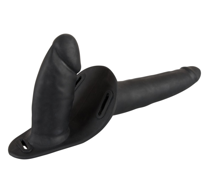 Жіночий страпон You2Toys Double Strap On Black Silicone