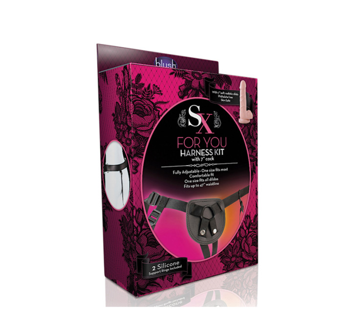 Страпон женский Blush FOR YOU HARNESS KIT COCK Черный