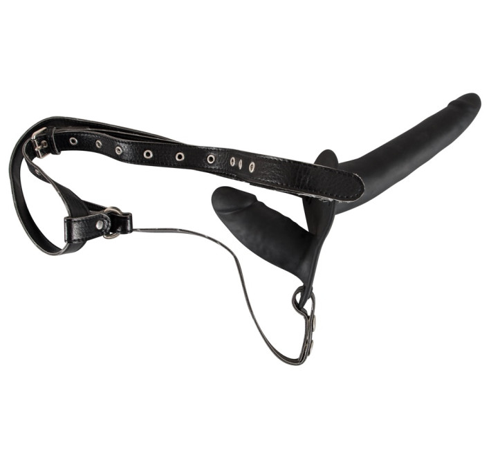 Жіночий страпон You2Toys Double Strap On Black Silicone