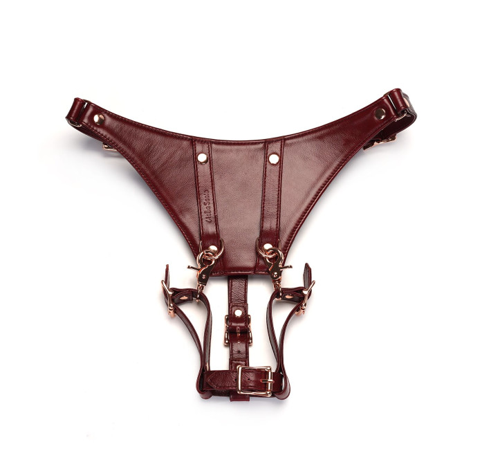 Трусики для вібромасажера Liebe Seele Wine Red Forced Orgasm Strop