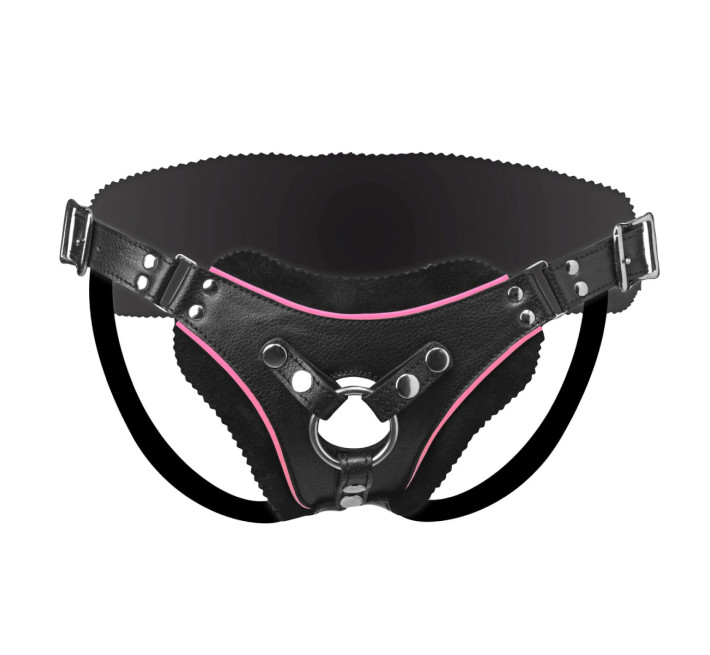 Трусики для страпону Strap U Flamingo з низькою посадкою , чорні, OS