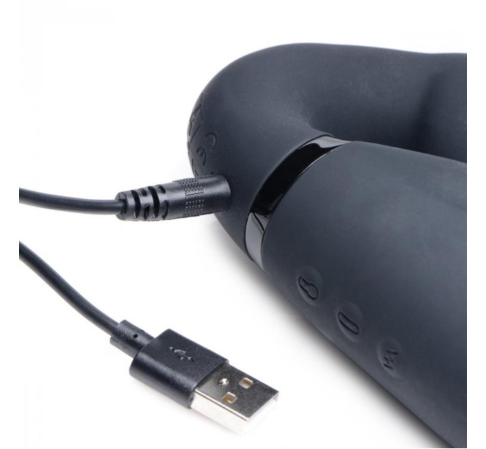 Страпон безремневой с вибрацией и дистанционным пультом Strap U Ergo-Fit Twist черный