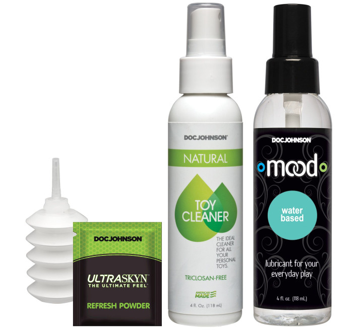 Набір для страпона Doc Johnson Vac-U-Lock Dual Density Extreme Set, діаметр: 7,72 см, 2×6,99 см