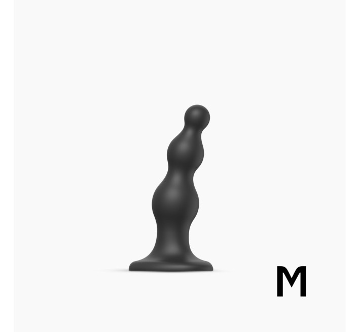 Насадка для страпона Strap-On-Me Dildo Plug Beads Black M