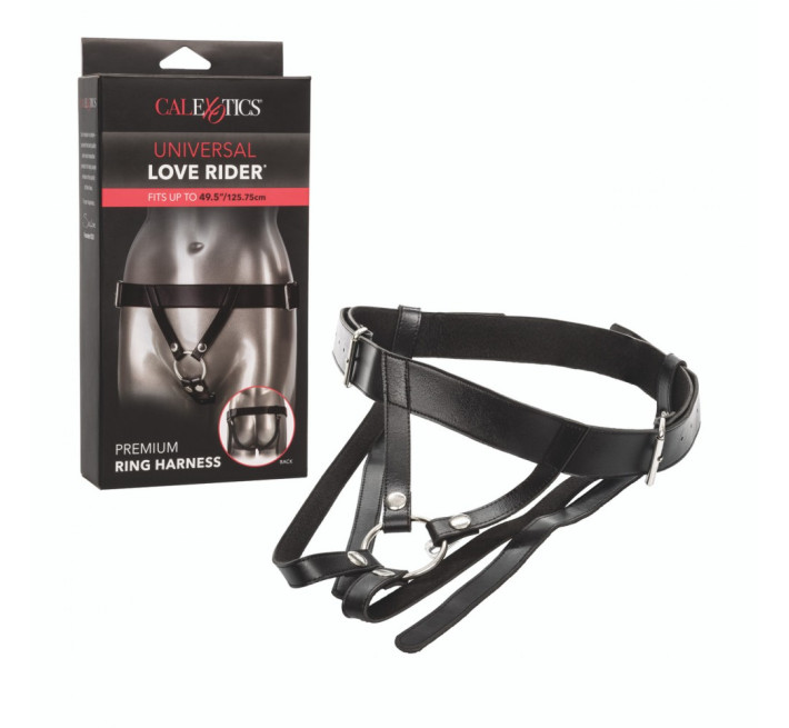 Трусики для страпона California Exotic Universal Love Rider Premium Ring Harness - Black