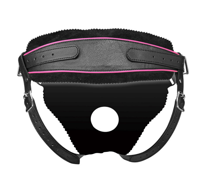 Трусики для страпону Strap U Flamingo з низькою посадкою , чорні, OS