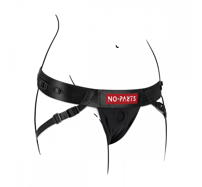 Труси для страпону з одним кріпленням No-Parts Jordan чорні, One Size