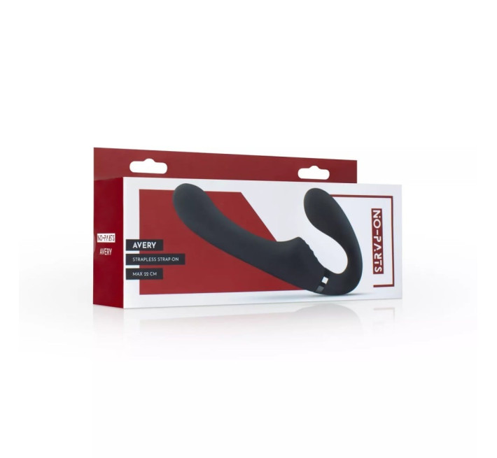 Страпон безременный с вибрацией, с дистанционным пультом No-Parts Avery, черный