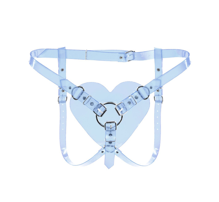 Трусики Серце для страпону Feral Feelings - Hearts Strap-on Belt Trasparent