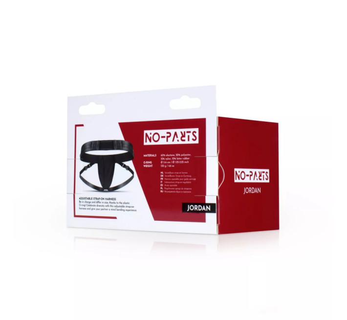 Труси для страпону з одним кріпленням No-Parts Jordan чорні, One Size