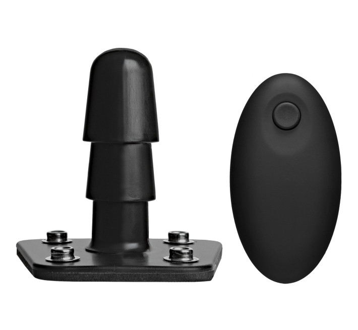 Набір для страпона Doc Johnson Vac-U-Lock VIBRATING Dual Density ULTRASKYN Set: діаметр 3×3,8 см